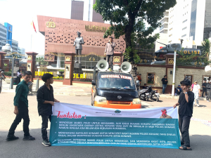 Unjuk Rasa Di Mabes Polri, Ippmik Jakarta Beberkan Dugaan Kerugian Negara 9,2 M di Konawe