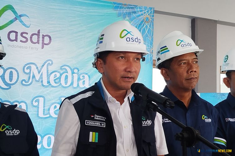 ASDP Ketapang 34 kapal dijelaskan Yossianis Marciano di Pelabuhan Ketapang saat arus balik Lebaran 2026