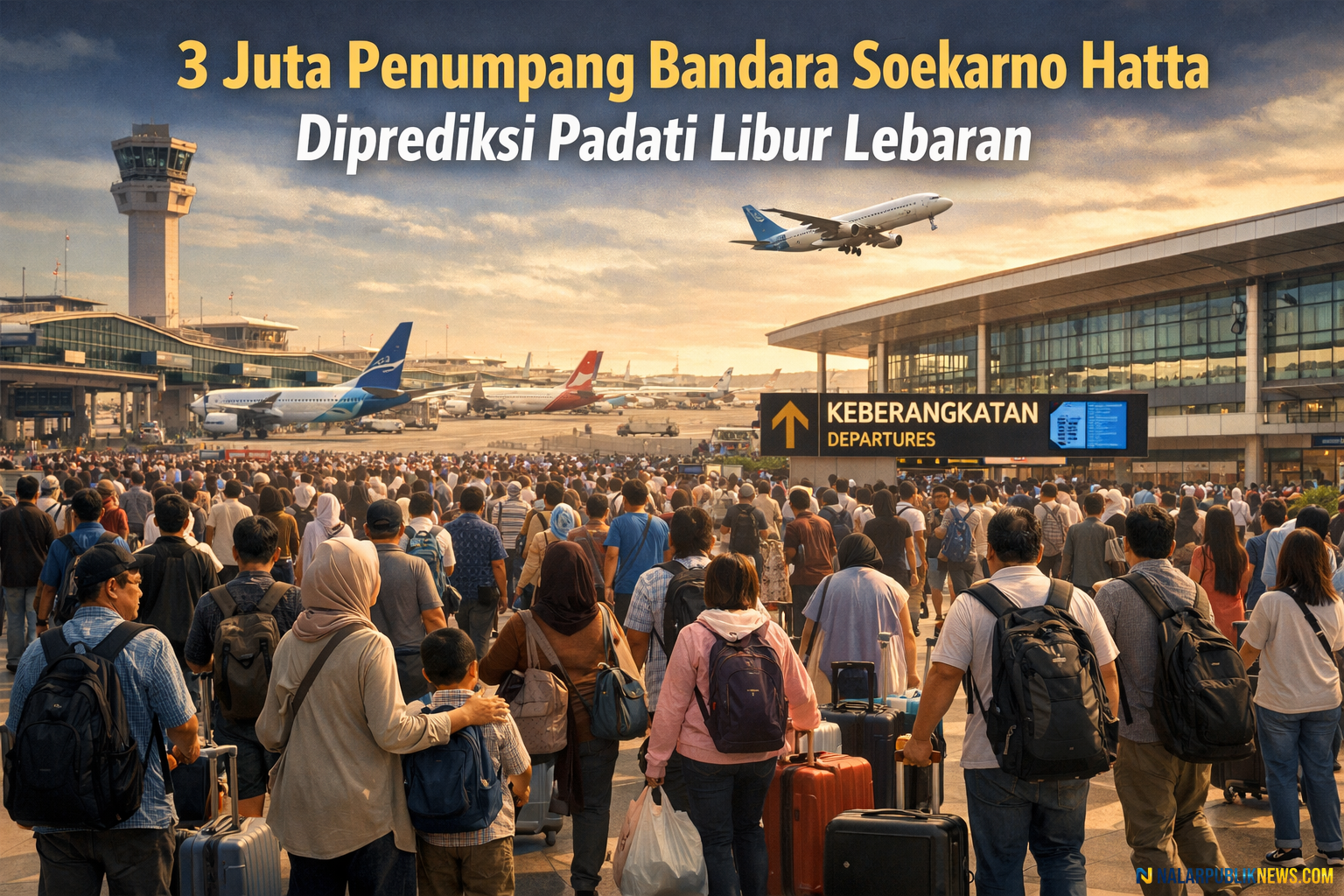 3 juta penumpang Bandara Soekarno Hatta diprediksi padati libur Lebaran di terminal keberangkatan.