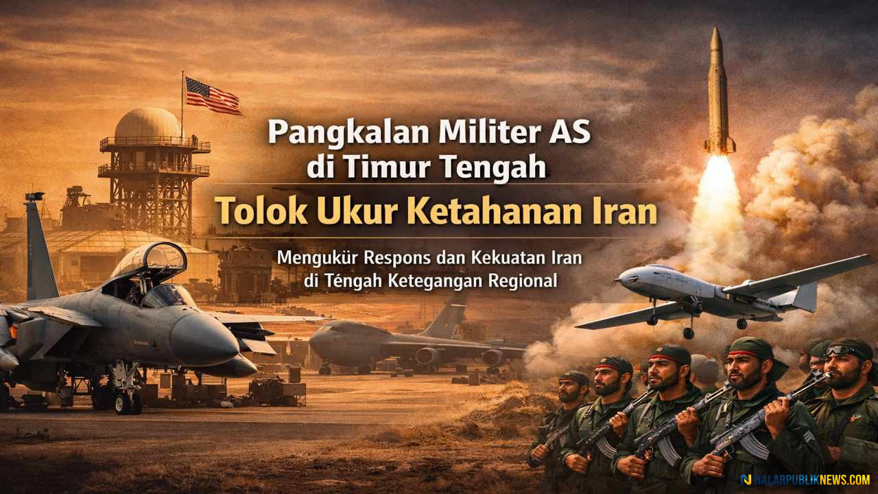 pangkalan militer Amerika di Timur Tengah berhadapan dengan kekuatan militer Iran dalam eskalasi konflik regional