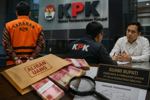 Suami Bupati Fadia dicecar KPK terkait aliran uang korupsi dalam proyek pengadaan.