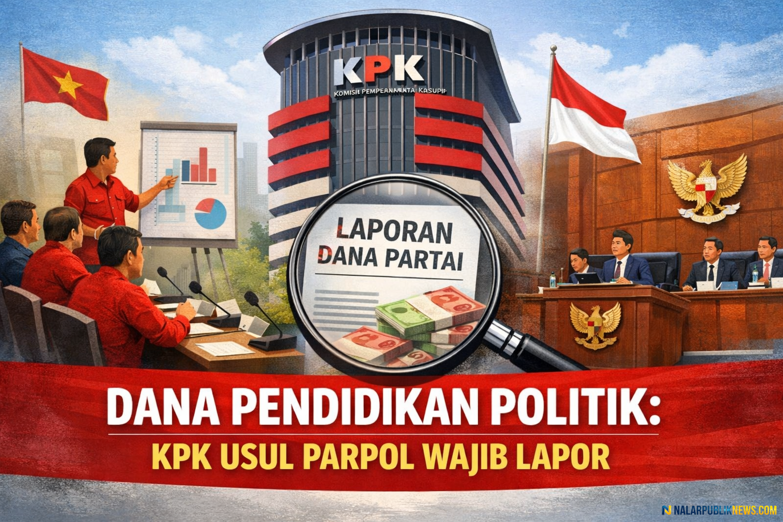 dana pendidikan politik parpol wajib lapor KPK.