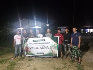CSR PT Karya Alam Perdana Salurkan Hewan Kurban untuk Masyarakat Desa Horodopi.