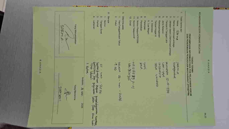 Mafia Tanah Leleka dilaporkan warga ke Kejaksaan Negeri Konawe Selatan terkait dugaan gratifikasi penerbitan 24 SKT.