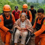 tim SAR mengevakuasi lansia hilang di Minahasa dari area perkebunan Rambunan dalam kondisi selamat
