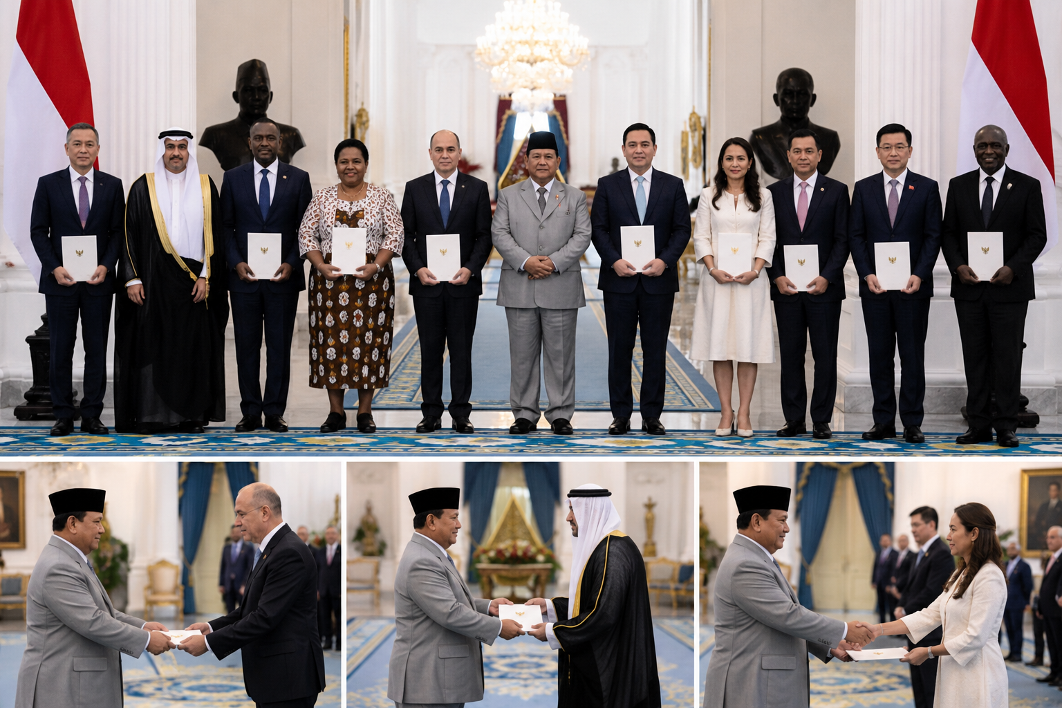 Prabowo terima dubes negara sahabat di Istana Merdeka Jakarta