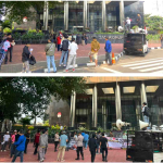 Aksi Central Institut CIA Korupsi di depan kantor KPK Jakarta